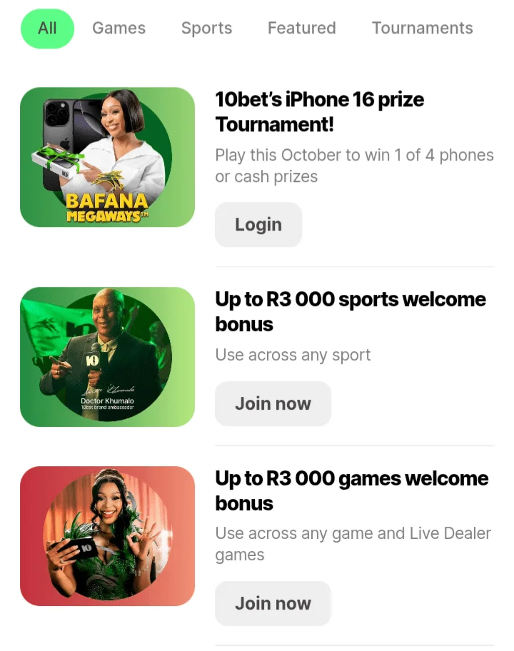 10bet promotions page