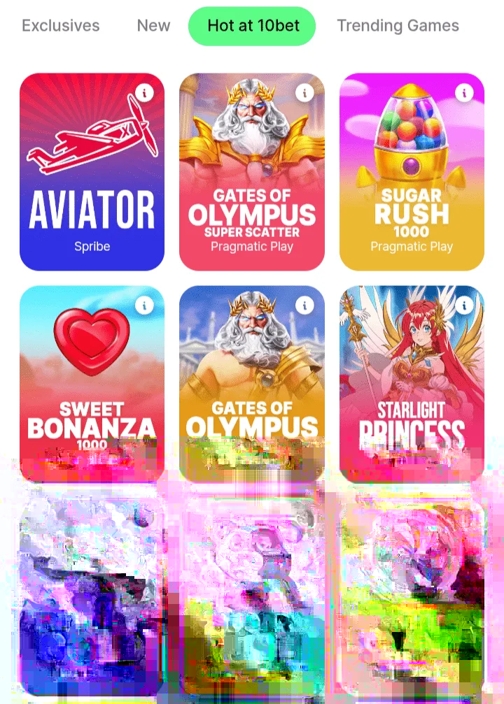 10bet hot games tab