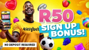 easy bet R50 sign up bonus banner